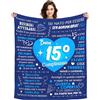ACAROMAY Regali di Compleanno per 15 Anni Ragazzo Adolescente 15 ° Compleanno Coperta Regali per Lui Uomo Compleanno Decorazione Coperta Divano Biancheria da Letto Coperta 130x150cm (15 Anni-Lui)