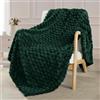 Exclusivo Mezcla Coperta Plaid Pile da Divano, 130x170 cm, Verde Scuro