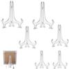 TFSYLISA 6 Pezzi Porta Piatti da Esposizione Trasparente Plastica Cavalletto Cavalletti per Tavolo per Immagini Casa Matrimonio Decorazione