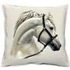 IL MAGGIOLINO | Fodera 40x40 Gobelin con Stampa Cavallo Bianco, Tessuto Doppio, Cerniera Nascosta, Made in Italy