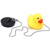 MAIXINNEW Tappo per Vasca da Bagno con Catena a Sfera in Acciaio Inossidabile da 45 mm, Nero Tappo per Lavello con Una Catena Lunga 40 cm, Tappo di Scarico in Gomma con Catena Lunga per Bagno e Cucina Lavabo