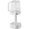 eyesfon Portaspazzolino da bagno in materiale PP, supporto per dentifricio con bicchiere per collutorio in materiale PS, organizer per accessori da bagno (bianco)