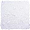 Yuanpgky Tovaglia vintage in stile countryside, realizzata a mano, in cotone e pizzo, tovagliette, sottobicchiere, centrini per divano, centrini quadrati, per casa, hotel, bar (60 x 60 cm, bianco)