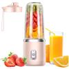 Sucritude Mini Frullatore Per Smoothies Elettrico, Mixer smoothies Maker Spremiagrumi Portatile 380 Ml, Con 6 Coltelli In Acciaio Inox, Con Bicchiere Di Miscelazione USB Per Frullati E Succhi Di Frutta