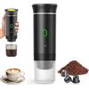 PZCC Macchina per caffè portatile, 3 in 1, per caffè espresso, riscaldamento elettrico, 12 V, macchina da caffè ricaricabile, per ufficio, viaggio, casa, compatibile con capsule espresso e caffè
