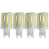 HUAMu Lampadine G9 8W LED, Flat Round, chip a 88 Led, equivalenti a lampadine alogene da 80 W, 800LM, bianco freddo 6000K, angolo a 360 °, CA 220-240 V, non dimmerabili, 4 confezioni