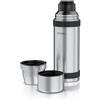 Arendo Thermos in acciaio INOX SUS 304, Borraccia termica 1 Litro, Thermos caffè 1000ml, Borracce Termiche Include 2 Tazze Caffe, Chiusura One Click, 100% a prova di perdite, Senza BPA