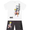 Naruto Set Tshirt Bambino E Shorts, Set Maglietta Ragazzo E Pantaloncini Anime, Abbigliamento Bambino Coordinato, Bianco 8-9 Anni