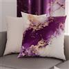 PETTI Artigiani Italiani - Coppia di Federe Cuscino 60x60 cm in Microfibra, Cuscini Arredo Camera da Letto, Divano, Salotto, Set 2 Fodere Copricuscino, Federa Marble Viola, 100% Made in Italy
