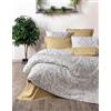 Nuit Des Rêves Mustard Ranforce Double Quilt Cover Set (200 x 200 cm), 100% cotone, 2 scatole per cuscino (80 x 80 cm), stampa pigmentata, lavabile in lavatrice, design elegante