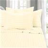 Elegant Comfort Set di 4 lenzuoli più morbidi e accoglienti - 1500 fili di qualità egiziana lussuosa antirughe 6 pezzi, set di lenzuola damascate a righe doppie, XL, avorio