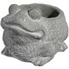 GROWSCAPE Classic Home and Garden, Cement Buddies, fioriera a forma di rana, graziosa decorazione da scrivania, con rivestimento anti-UV, tappo di scarico rimovibile, da esterni e interni, naturale, grande