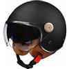 VVPEC Casco Moto 3/4 Casco Moto Aperto Casco Moto Mezzo Casco Omologato DOT/ECE con Doppia Visiera Casco Jet Vespa Stile Vintage Retrò Per Bambini Giovani Uomini Donne(Color:36,Size:M(57~58CM))