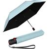 Knirps Ultra U.200 Medium Duomatic Pocket - Apertura / chiusura automatica - Antitempesta - Antivento, Ghiaccio rivestito nero - protezione UV e dal calore, 95 cm