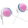Qiebenav Cuffie cablate resistenti al sudore Auricolari cablati Spina da 3,5 mm con microfono Hifi Stereo Sound Sport Headset per Music Call Rosa