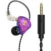 Qiebenav Cuffie auricolari mobili con suono chiaro Vera qualità cablata intelligente riduzione del rumore 3.5mm telefono corsa sport multicolore