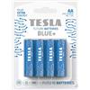 TESLA Blue zinco-carbone batterie AA (R06, batteria a matita, blister) 4 pezzi