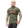 Lonsdale Crantock T-Shirt, Verde Oliva/Nero/Rosso, XL Male-Adulto