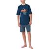 Schiesser Jungen Schlafanzug Kurz-100% Organic Bio Baumwolle-Größe 140 bis 176 Set di Pigiama, Indaco_180995, 164 Bambini e Ragazzi