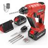 Avhrit Tassellatore a Batteria da con Motore Senza Spazzole, Trapano a Percussione con 2 Batteries da 4,0Ah, Martello Perforatore 1,6J SDS Plus, Ideale per la casa e il fai da te