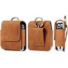 MILESTEM Fondina Porta da Cintura in Pelle Compatibile con Samsung Galaxy Z Flip 6/5/4/3/Z Flip/Motorola RAZR 40 Custodia da Cintura Uomo Borsa da Cintura Telefono Sacchetto per Huawei P50 Pocket/Pocket S