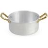 Pentalux casseruola a servire monoporzione Alluminio Puro 99,5% 2 Manici in Ottone Spessore 3mm (12cm)
