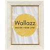 Wallazz Cornice Portafoto in Legno Pregiato - Made in Italy - Vetro Sintetico Infrangibile Crilex - Disponibile in Diverse Varianti - Design Italiano e Qualità Artigianale,35x50cm Bianco Oro