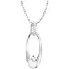 Sofia Milani - Collana da Donna in Argento 925 - con Pietra Zircone - Ciondolo ad Ovale - N0861
