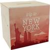 speecheese Salvadanaio in legno con bel motivo e testo Viaggio a New York in rosso per pros
