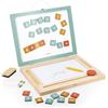 Janod Tavolo per Bambini in Legno 4 in 1-Set di 4 attività : Magic Adroise Bianca + Lavagna magnetica-49 Accessori Inclusi-da 3 Anni, J09626