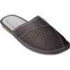 APREGGIO - Pantofole Da Uomo In Pelle - Pantofole In Pelle - Ciabatte Da Uomo - Ciabatte Da Casa Uomo - Slipper - Nero - Taglia 46 EU