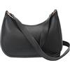 FLYAMAPIRIT Borsa a tracolla da donna Hobo borsa alla moda vintage in pelle PU, piccola borsa quadrata da donna, Nero
