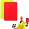 FOMGIIN Cartellini Arbitro Calcio, Cartellino Arbitro di Calcio in PVC, Cartellini Rossi e Gialli Carte di Avvertimento e di Espulsione per Sportivo, Perfetto per Partite di Scuola Sport