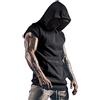 Cabeen Uomo Bodybuilding Felpa con Cappuccio da Palestra Fitness Canotta Sportivi Maglia Senza Maniche Gym Tank Top con Tasche