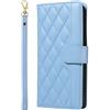 ILING Cover per Samsung Galaxy A52s 5G / Samsung Galaxy A52, Custodia a Premium Pelle PU Portafoglio Caso, Elegante Antiurto Flip Cover con Slot per Scheda/Funzione di Supporto/RFID Blocking (Blu)