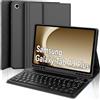 WAVATA Tastiera per Samsung Galaxy Tab A9+ 2023 11, Custodia Tastiera per Samsung Tab A9 Plus Italiano Bluetooth Rimovibile Tastiera, Nero