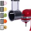Gdrtwwh Affettatrice Tritatutto per KitchenAid Stand Mixer, Tritatutto per Verdure Grattugia per Frutta Insalata Accessori con 5 Lame da Gdrtwwh