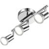 Aigostar Faretti LED Soffitto Orientabili, Lampada da Soffitto GU10, 3 Luci Lampadario Camera da Letto Cucina Soggiorno 220V (Lampadine non incluse)