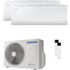 Samsung Climatizzatore Condizionatore Samsung Dual Split modello CEBU S2 Wi-Fi 9+12 con AJ040TXJ2KG R32 A++/A+ Inverter AR50F09C1AHNEU+AR50F12C1AHNEU+AJ040TXJ2KG/EU