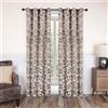 Superior Tende oscuranti, per finestra, per camera da letto, blocco solare, termiche, moderne tende bohémien, collezione foglie, set di 2 pannelli, con tasca per asta, 132 x 213 cm, crema