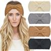 DRESHOW 4 Pezzi Fasce per Capelli Tessuto di Lana Turbante Fascia da Donna Invernale Accessori Cerchietti per Donna Ragazze