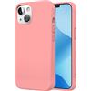 TBOC Cover Compatibile con iPhone 14 [6.1 Pollici] Custodia Rígida [Rosa] Silicone Liquido [Sensazione Morbida] Fodera Interna Microfibra [Protegge Fotocamera] Antiscivole Resistente
