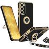 Keteen Cover per Samsung Galaxy S20 FE con Collana Custodia con Cordino con 360° Anello Supporto TPU Corda Silicone Regolabile Staccabile Shock Absorption Protettiva Custodia per Samsung S20 FE, Nero1