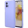 UPLAI Cover per Motorola Moto G73 5G, Ultra Sottile Setoso Silicone Liquido Antiurto Custodia con Premio Fodera Fibra, Morbido TPU Elegante Caso. Viola