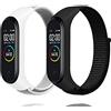 Keecuty Cinturino in Nylon per Xiaomi Mi Band 6/5/4/3 Cinturino in Nylon Regolabile Cinturino di Ricambio Compatibile XiaomiMi Band 6/5/4/3 per Donna Uomo