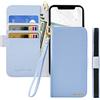 Butnyeoe Cover per iPhone X Case,Custodia iPhone XS Libro,Trama Litchi PU Pelle Protettiva Portafoglio Flip/Folio Wallet Case Con Slot per Schede e Magnetica Supporto,Blu Chiaro