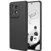 YUECXIN Cover Silicone Liquido per Motorola Moto G75 5G, Custodia TPU Soft Gel Gomma Ultra Sottile Case, Fodera in Morbida Microfibra Antiurto Bumper Custodia. Nero