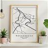 Nacnic Stampa Roccasecca Mappa della Città in Stile Nordico in Bianco e Nero. A3 Formato della Carta Stampata No 250 gr. Dipinti, Stampe e manifesti per Soggiorno e Camera da Letto