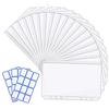 Yolistar 18 Pezzi Raccoglitore A6 con Cerniera,Raccoglitore ad 6 Anelli,Trasparente PVC Tasche Cerniera con 3Pcs Etichette Adesive,per Documenti,Quaderni,Foto,Fattura,Carte