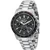 sector Orologio Uomo SECTOR 550 R3273993002 Chrono Bracciale Acciaio Nero Sub 100mt